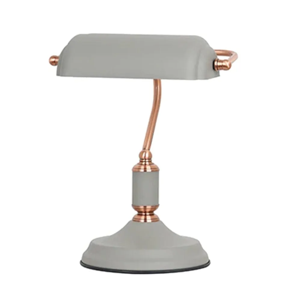 Emmero Bankers Table Lamp Grey | Green | White