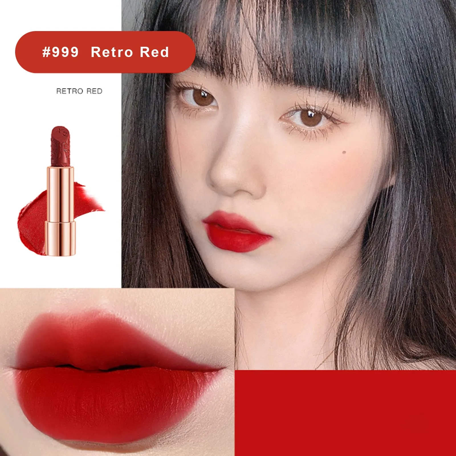 Erinde 3Pcs Laser Lipstick Lip Makeup Matte for Women Waterproof Lip Stick Satin Lipstick Long Lasting Moisturizing Makeup Lipstick, Color Sensational Lipstick, Mother's Day Makeup Gifts for Women
