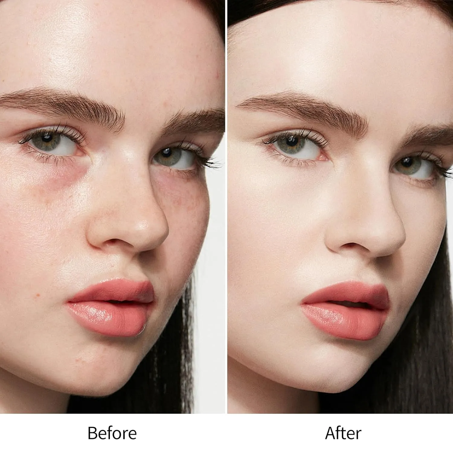 Erinde Blurring Setting Powder, Loose Face Powder with Finishing Powder Puff, Matte Finish, Lightweight, Long-Lasting, Soft Focus Natural Face Makeup for Uneven Skin Tone, White