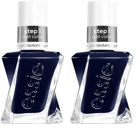 essie Gel Couture Longwear Nail Polish, Caviar Bar, Deep Navy Blue, 0.46 Ounce (Pack of 2)