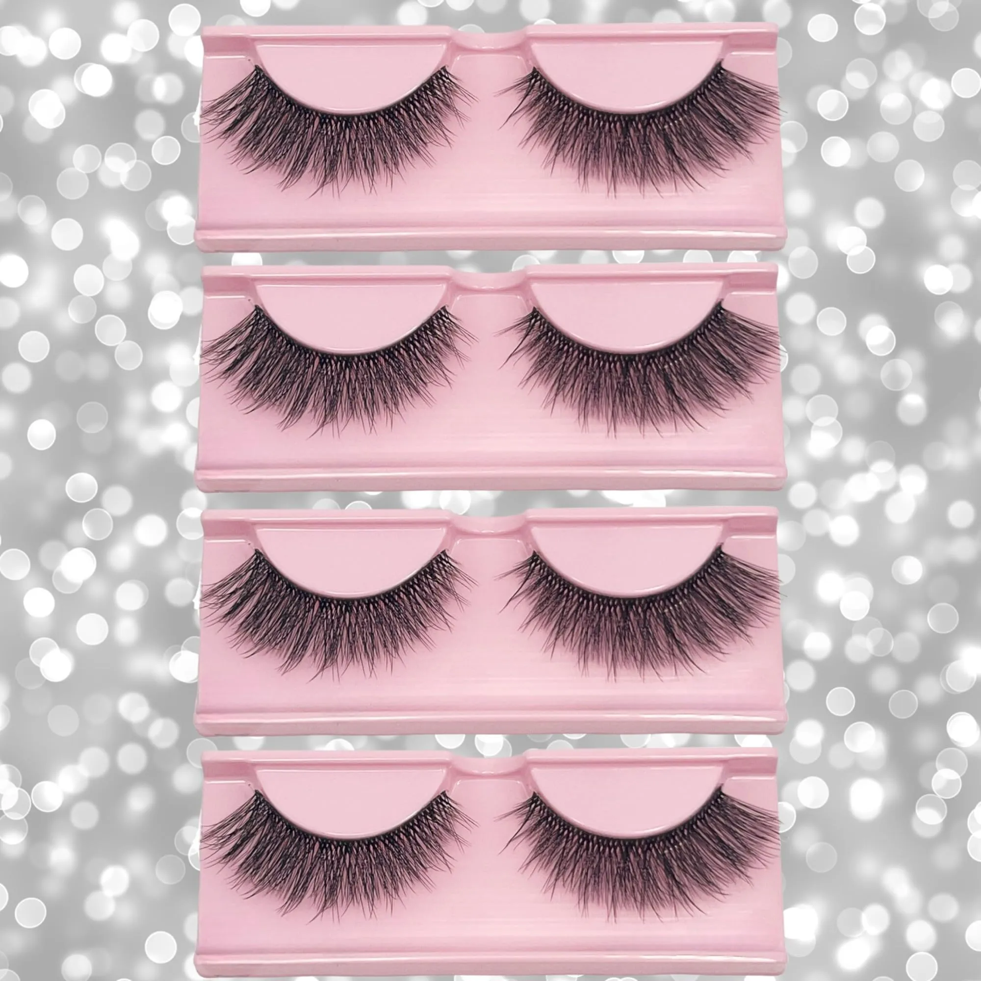 Eyelash Extension Easy Application | 4 Pairs of Mink Long Sexy Fluffy Natural Eyelashes | Enhance Your Eyes with Easy Application