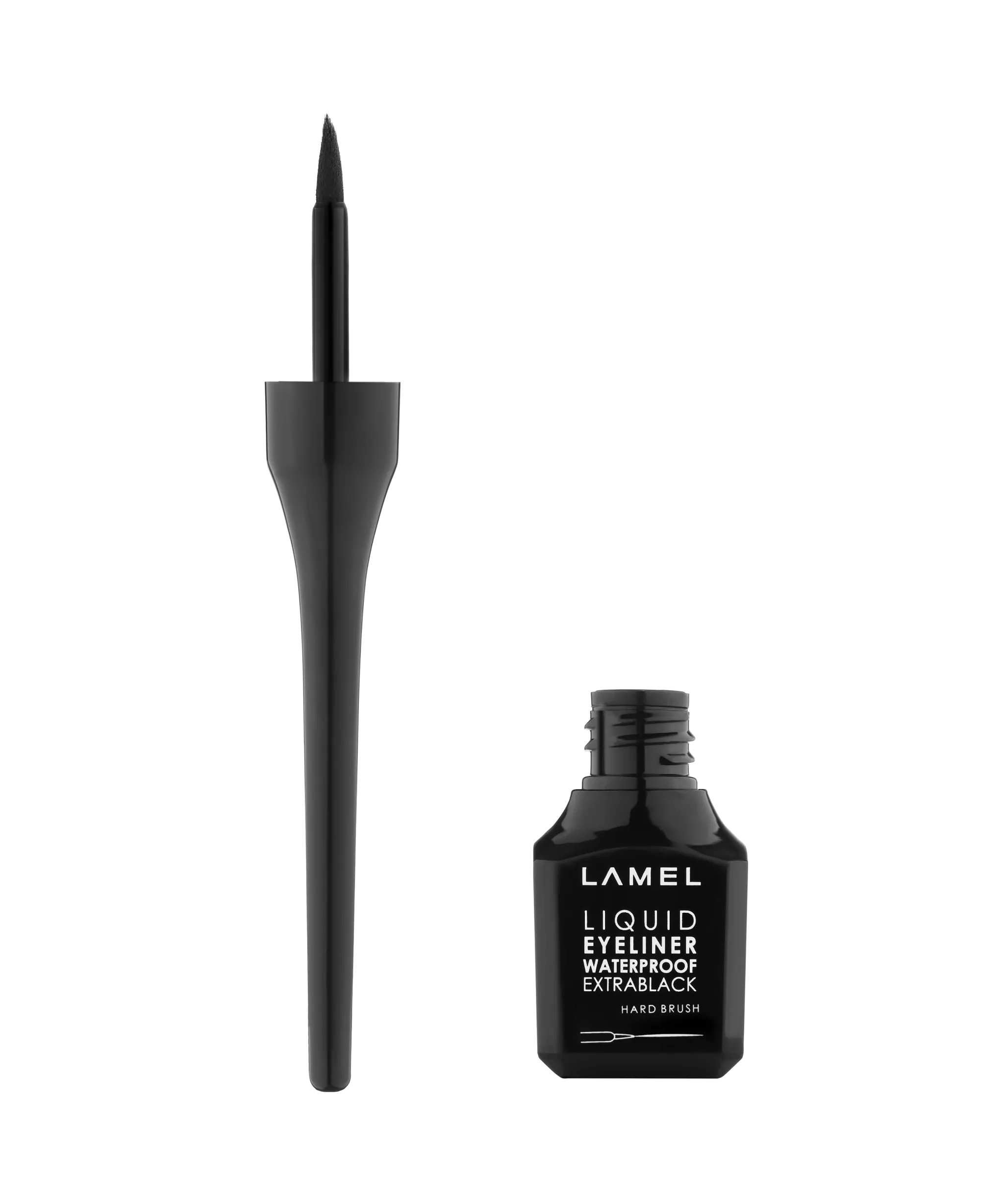Eyeliner liquid with hard brush