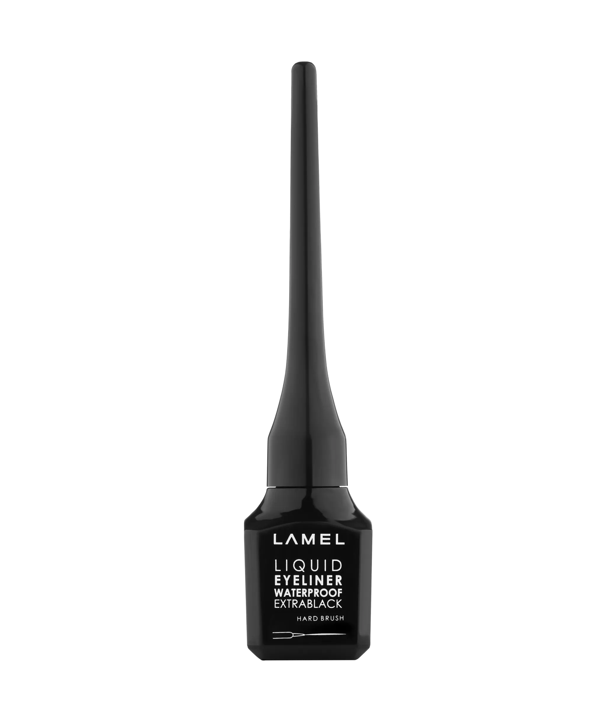 Eyeliner liquid with hard brush