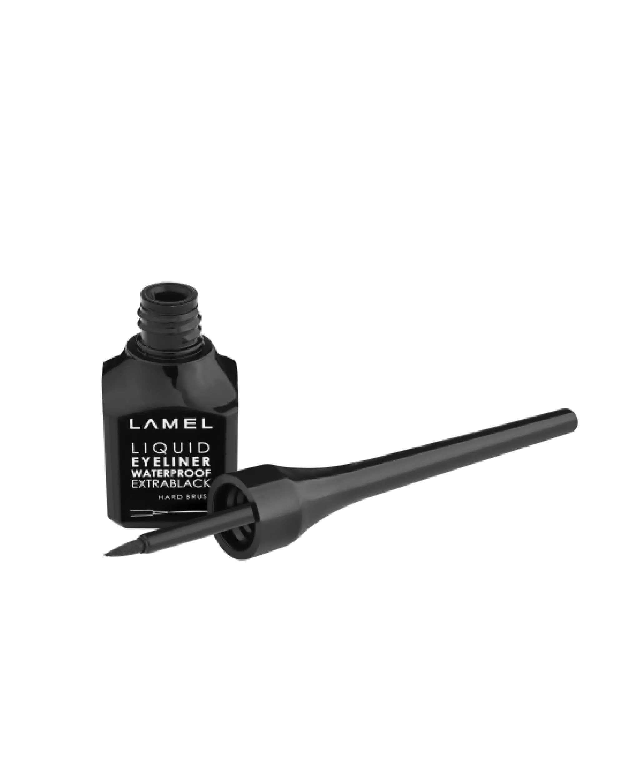 Eyeliner liquid with hard brush