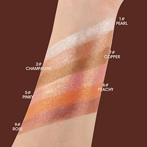 Eyeshadow Stick - Neutral and Brown Metallic Eye Shadow Stick Makeup - Champagne Matte & Glitter Eyeshadow - Creamy & Waterproof Eyeshadow Brightener Pencil (5# Pinky)
