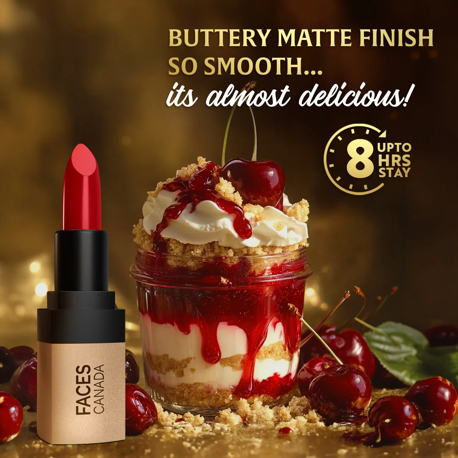 FC Comfy Matte Velvet Touch Lipstick Cherry Pie 02