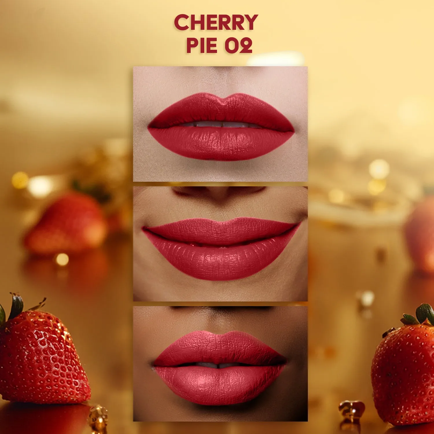 FC Comfy Matte Velvet Touch Lipstick Cherry Pie 02