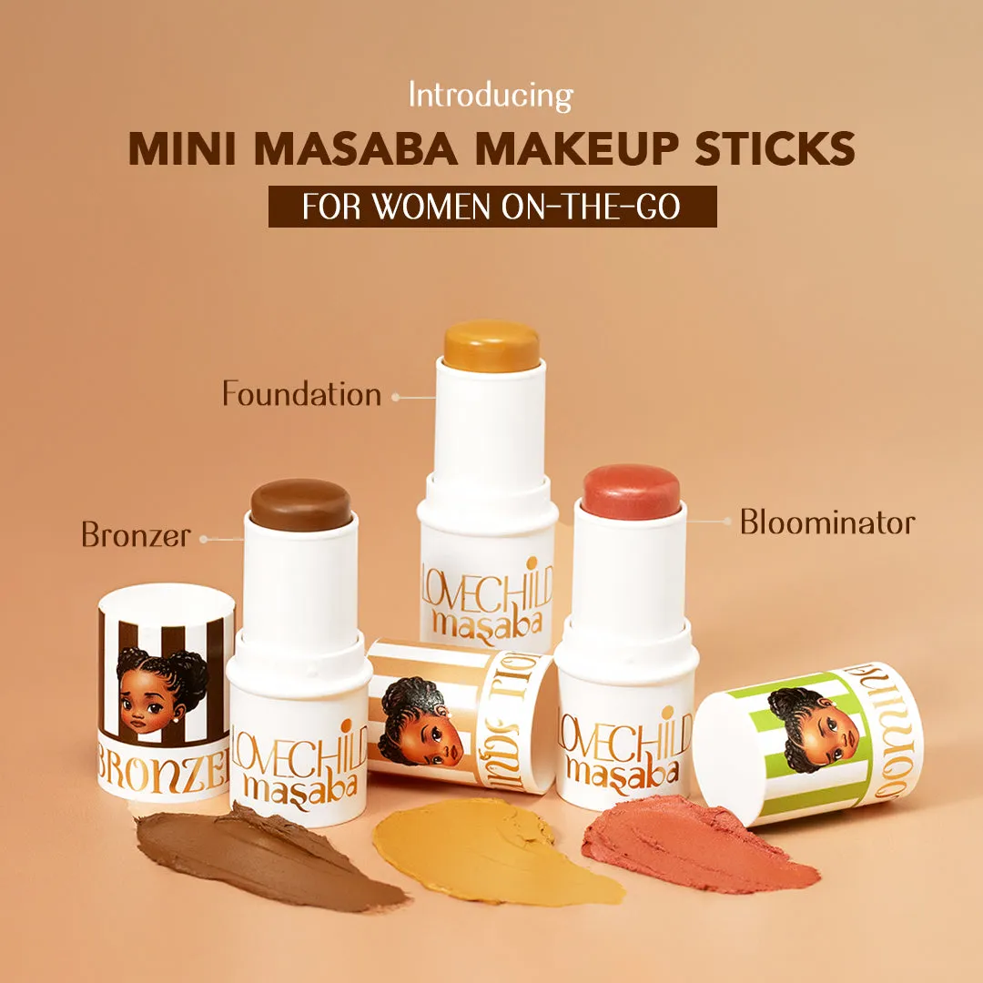 Fist Bump - Mini Masaba Bronzer Makeup Stick (Deep Brown) To Contour & Sculpt