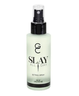 GC Make Up Setting Spray - Gerard Cosmetics Slay All Day Green Tea Scented - OIL CONTROL, MATTE FINISH facial mist & makeup sealer, Keeps makeup fresh all day- 3.38oz (100ml) CRUELTY FREE, USA MADE