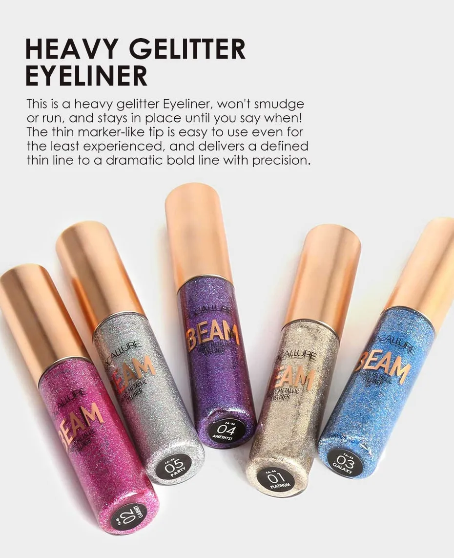 Glitter Liquid Makeup, Colored Sparkles Professional High-Quality Waterproof Eyeliner
