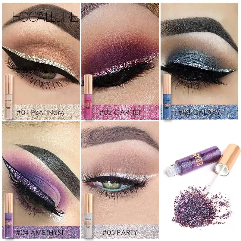 Glitter Liquid Makeup, Colored Sparkles Professional High-Quality Waterproof Eyeliner