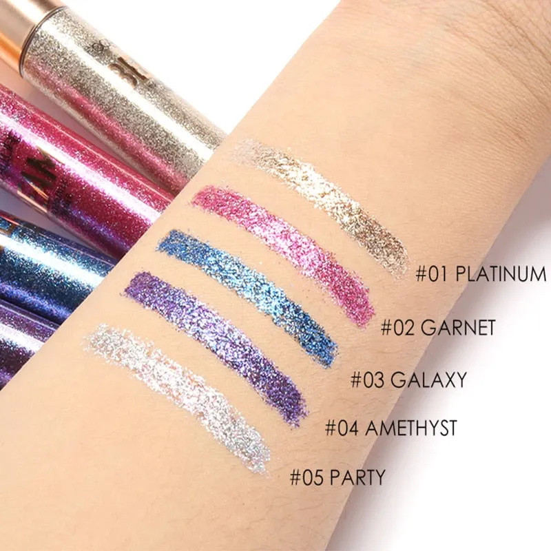 Glitter Liquid Makeup, Colored Sparkles Professional High-Quality Waterproof Eyeliner