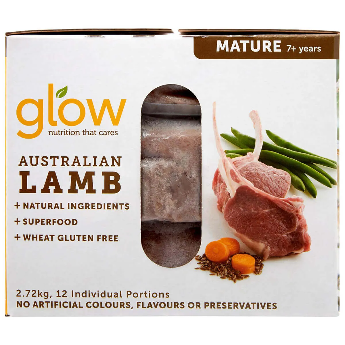 Glow Mature 7  Australian Lamb Raw Dog Food 2.72kg