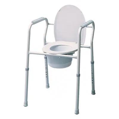 Graham Field Silver Collection 3-in-1 Steel Commode, 4 Each Per Case