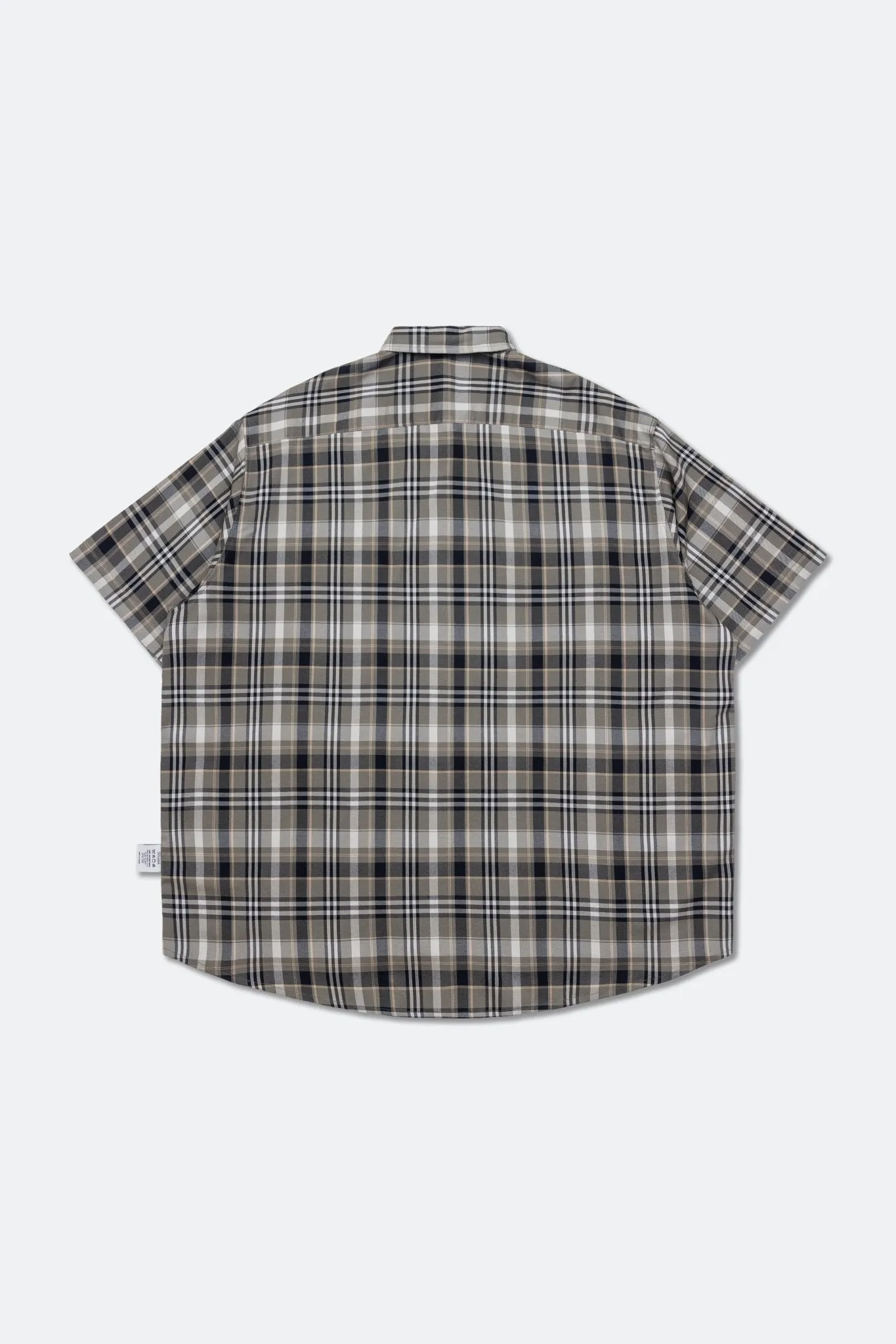 GROCERY ST-018 SHORT SLEEVE CHECK SHIRT/ GREEN & GREY