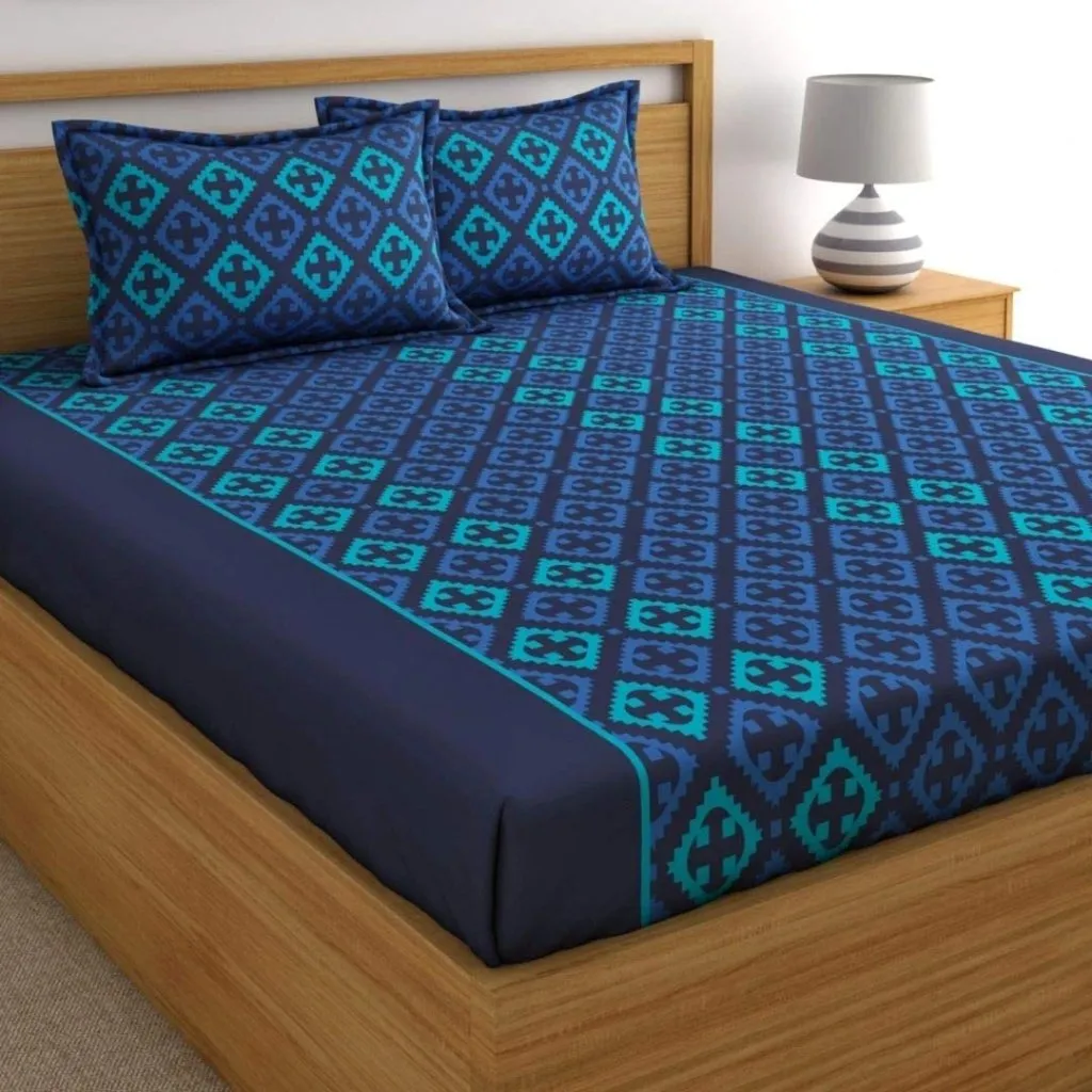Home Ecstasy 100% Cotton Double bedsheet with 2 Pillow Covers Set