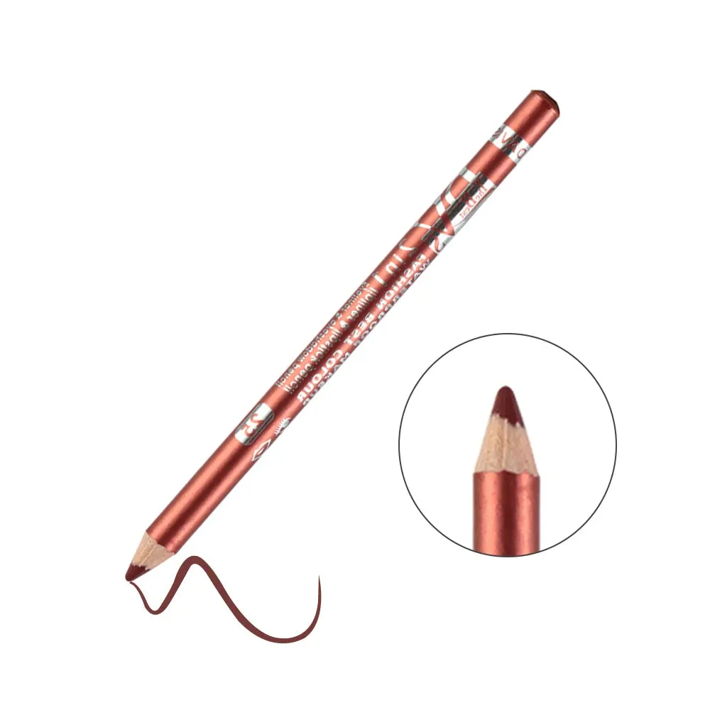 Hot Sale! Colorful Eyeliner Pencil Lip Liner Pen, Wood Professional Lady Charming, Long-Lasting, Waterproof Makeup Cosmetic Tool.