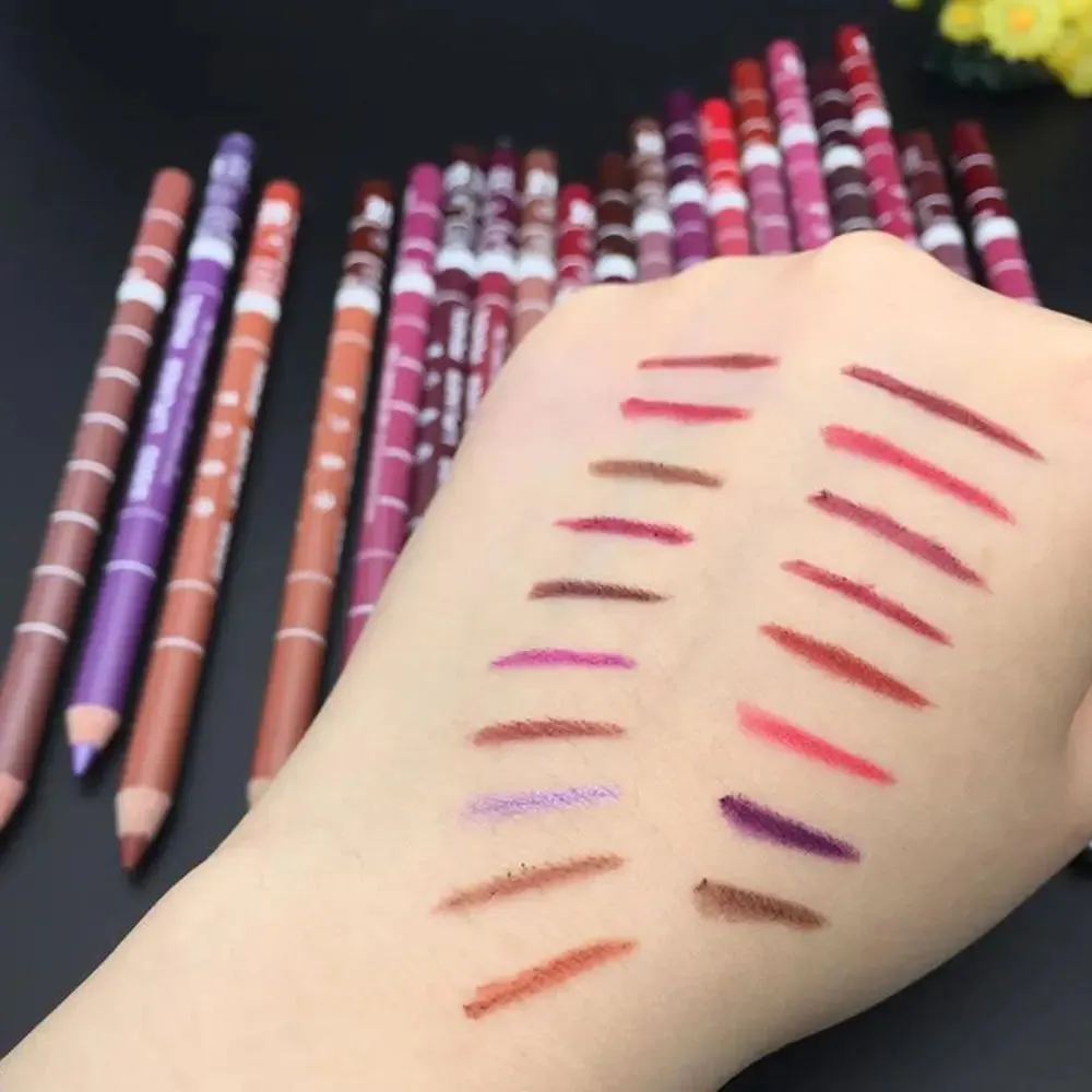 Hot Sale! Colorful Eyeliner Pencil Lip Liner Pen, Wood Professional Lady Charming, Long-Lasting, Waterproof Makeup Cosmetic Tool.
