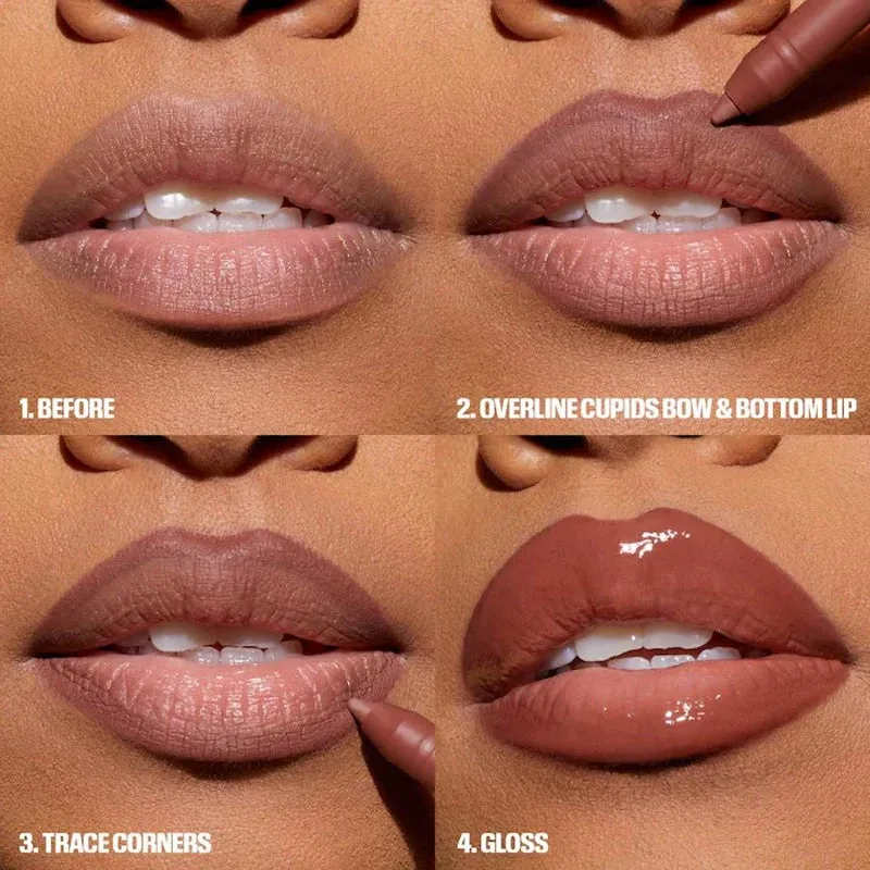 Huda Beauty Juicy Bombshell Lip Gloss   Liner Set