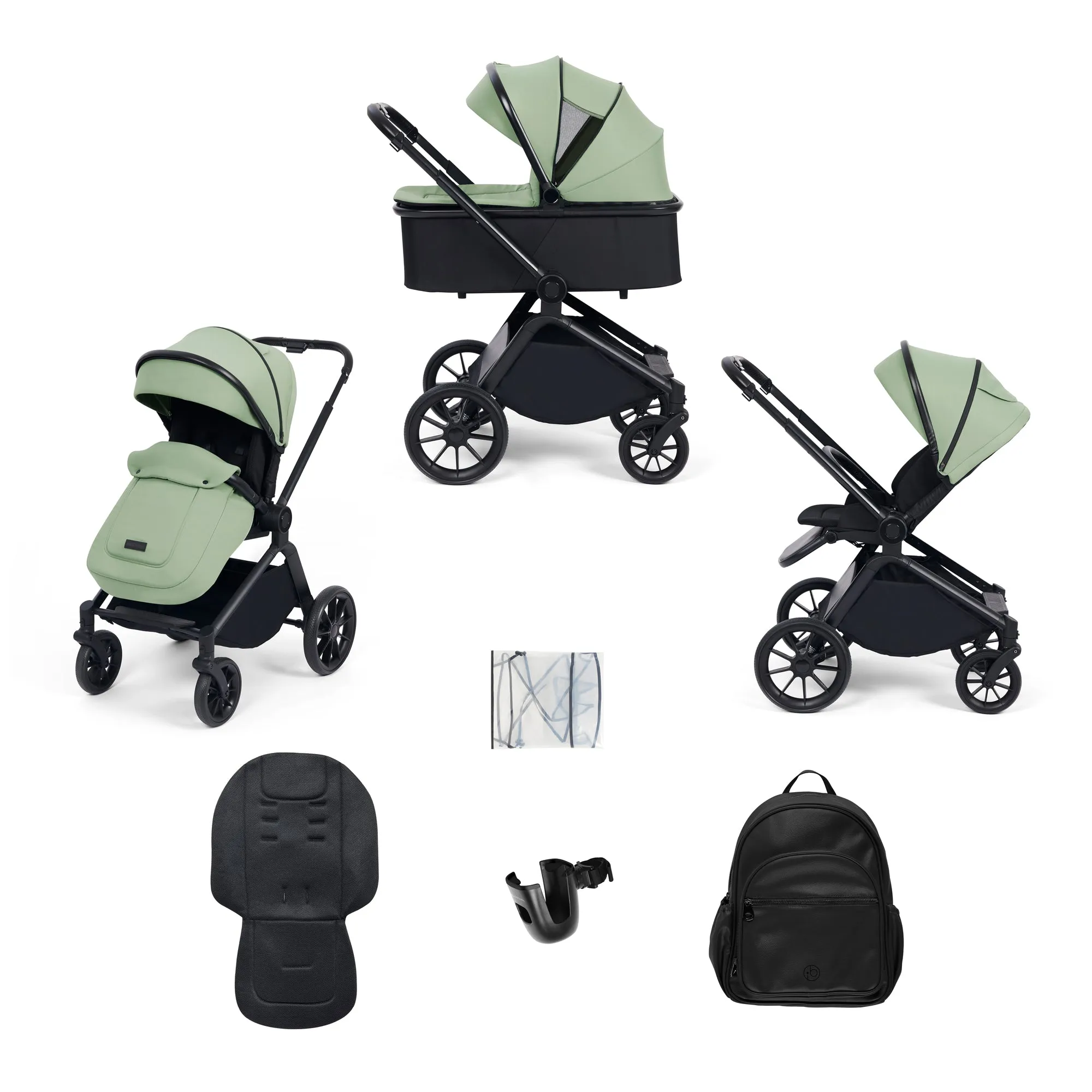 Ickle Bubba Altima 2 in 1 Pushchair & Carrycot Sage Green