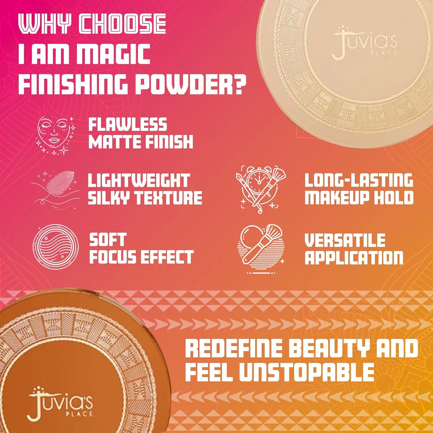 Juvia's Place I Am Magic Silky Finishing Powder - Vanilla Bean  Lightweight Loose Face Powder for Women, Makeup for Under Eye & Face - Talc & Paraben Free - Flawless Matte Finish for Everyday Use