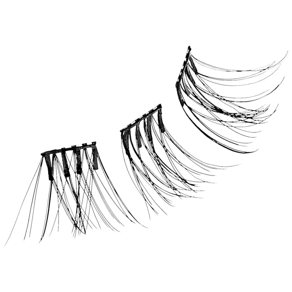 Kiss imPress Press-On Falsies Individual Lashes Black 01 Natural 20 Clusters