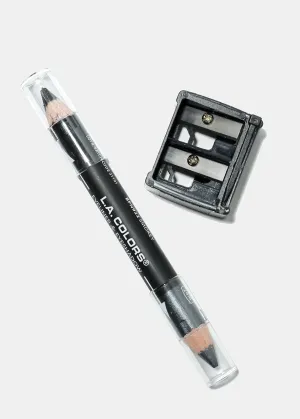 L.A. Colors Dual Liner & Shadow Pencil w/ Sharpener- Smokey
