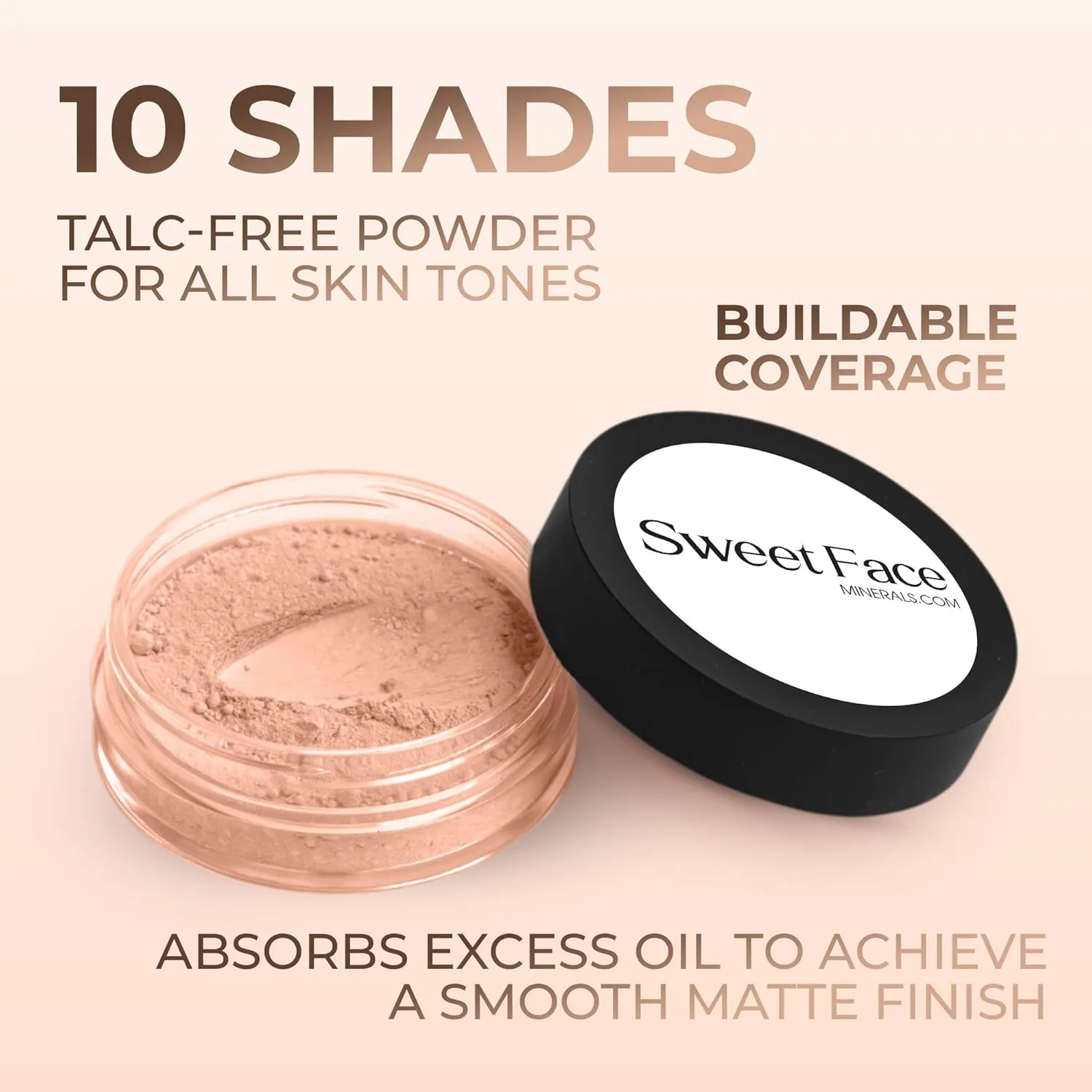 Light Shade Foundation (30g Full Size Sifter Jar) Matte Mineral Makeup Loose Powder Foundation  Full Coverage, Natural Finish, Noncomedogenic, SPF 30