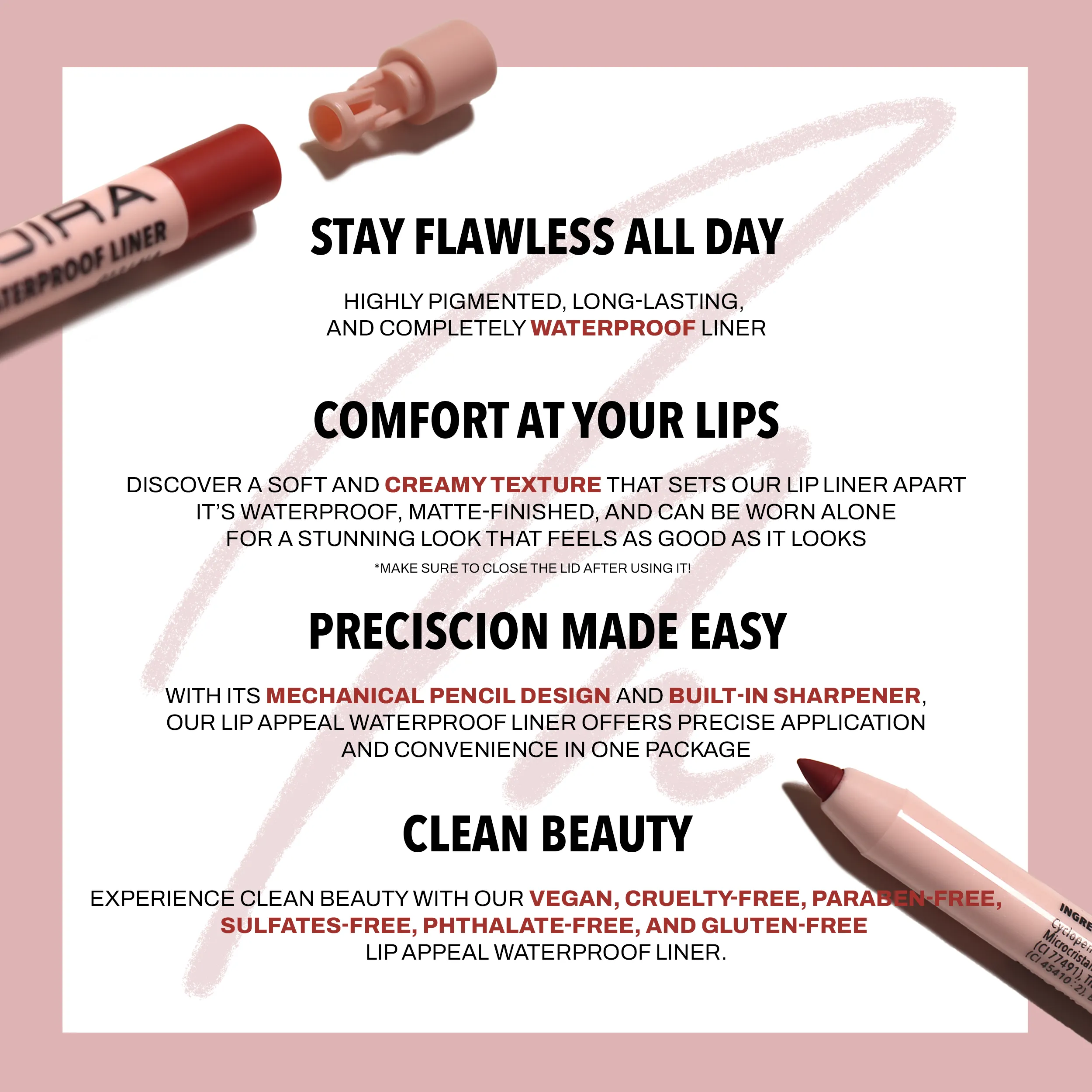Lip Appeal Waterproof Liner (009, Sadie)