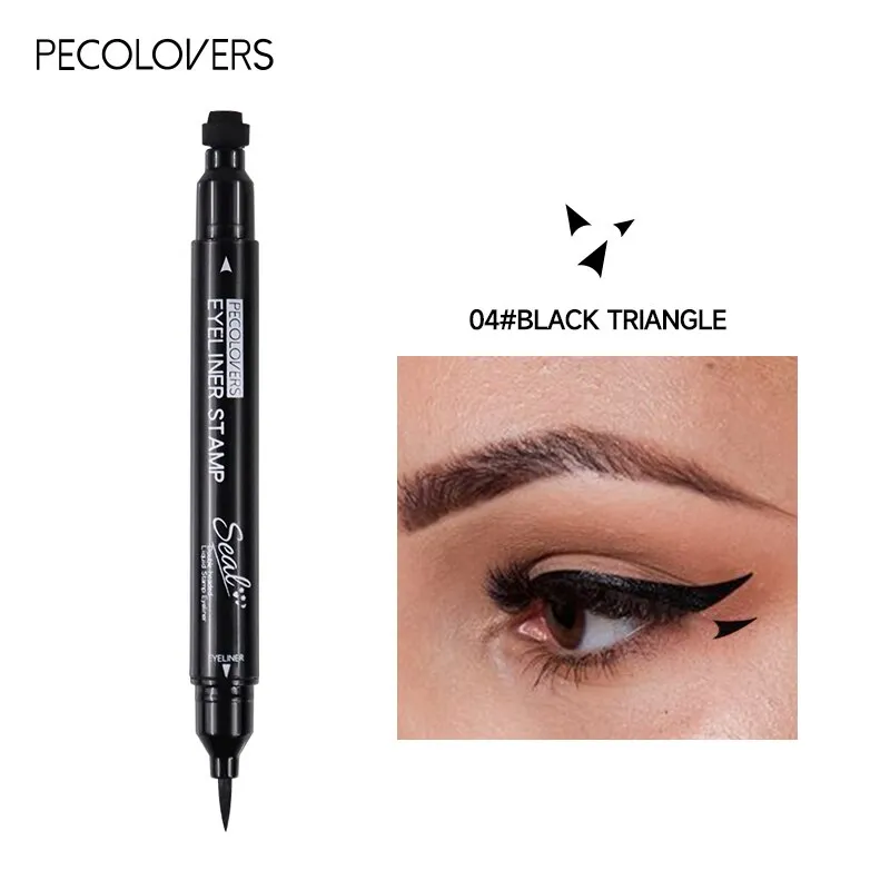 Liquid Eyeliner Black Moon Stamp Eye Liner Pencil 2 In 1 Waterproof Long-lasting Easy to Use Cat Eyeliner Pen Makeup For Women