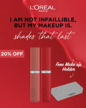 L’Oréal Paris Infaillible Matte Resistance Liquid Lipstick, up to 16 Hour Wear Duo