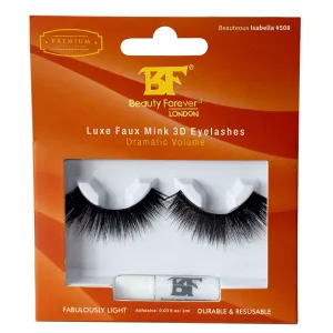 Luxe Faux Mink 3D Eyelashes - Beauteous Isabella #508 (Dramatic Volume)