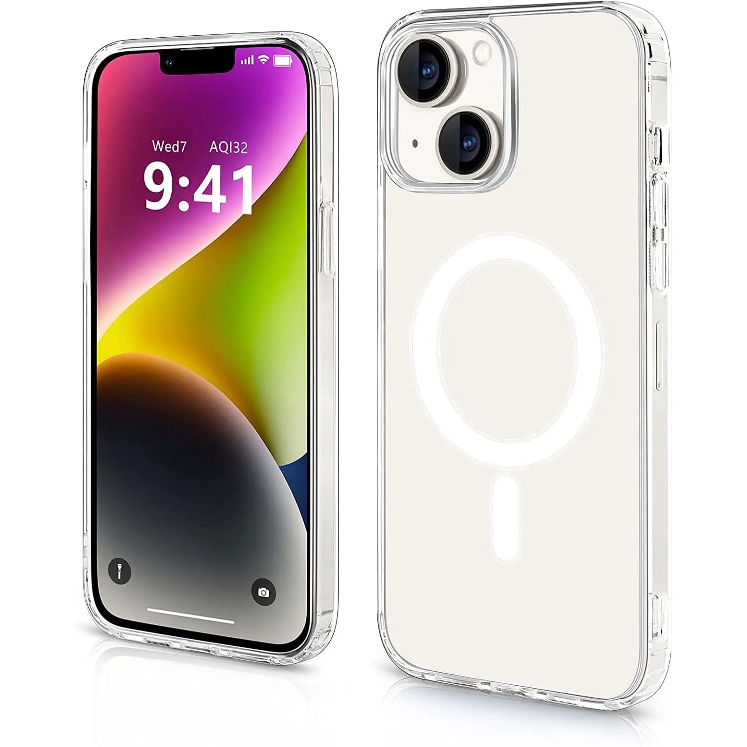 Magnetic Clear Phone Case Shockproof  Transparent Phone Cover