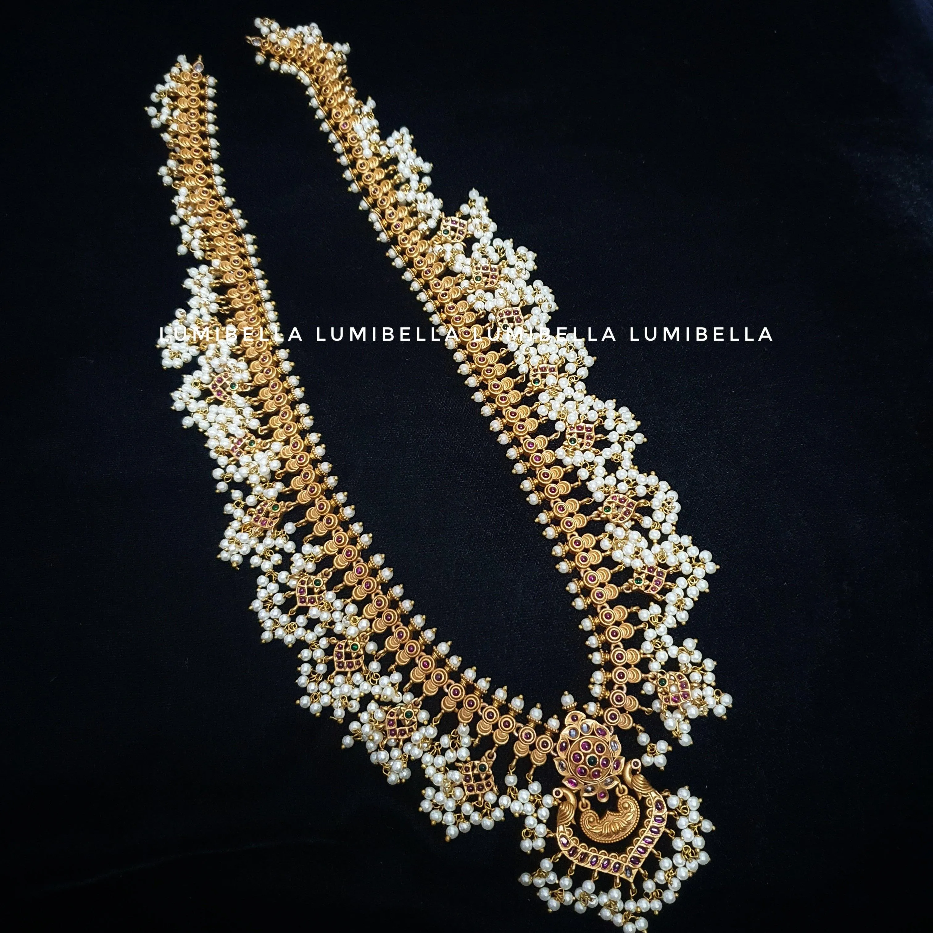 Matte Finish Guttapusalu Long Haaram