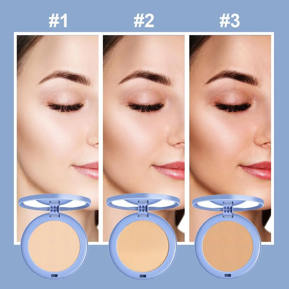 Matte Perfection Pressed Powder, 2024 New Matte Smooth Powder Makeup Waterproof Long-Lasting Setting Powder, Oil Control Setting Powder Flawless Lightweight Face Cosmetics (01#, 1PC)