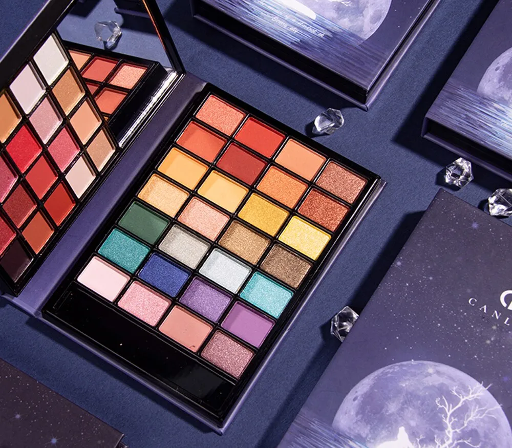 Matte Vegan Eye Eyeshadow Palette - 48 Colors Portable Small Eyeshadow Palette with Mirror