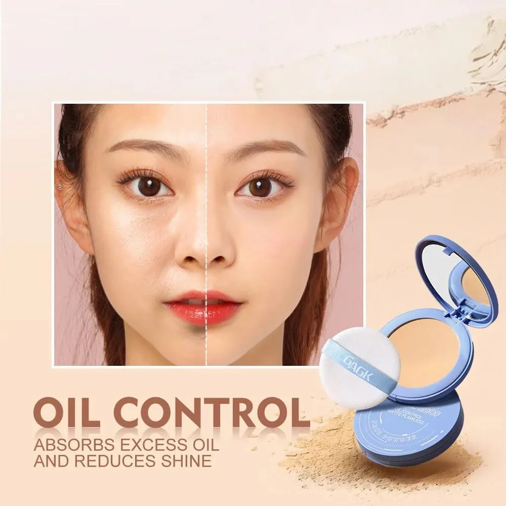 Matte Wet and Dry Powder, Gagk Matte Perfection Pressed Powder, Oil Control Powder, Matte Smooth Setting Powder Makeup Waterproof Long Lasting (03)