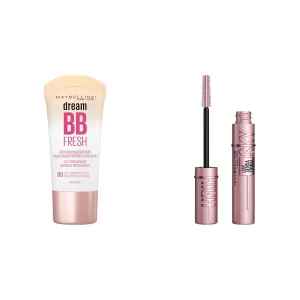 Maybelline Dream Fresh Skin Hydrating BB cream & Maybelline Lash Sensational Sky High Washable Mascara Makeup