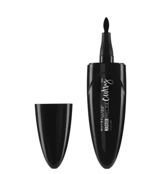 Maybelline New York Master Precise Curvy Liquid Eyeliner, Black, 0.01 oz.