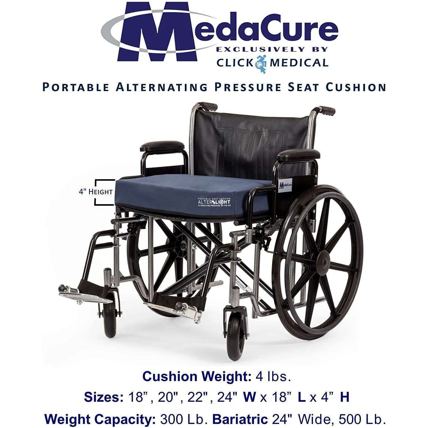 MedaCure Alternating Pressure Wheelchair Cushion w/ Low Air Loss