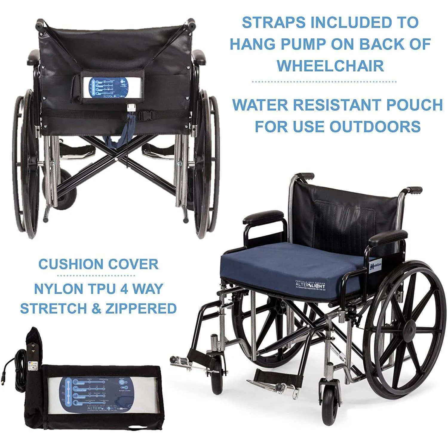 MedaCure Alternating Pressure Wheelchair Cushion w/ Low Air Loss