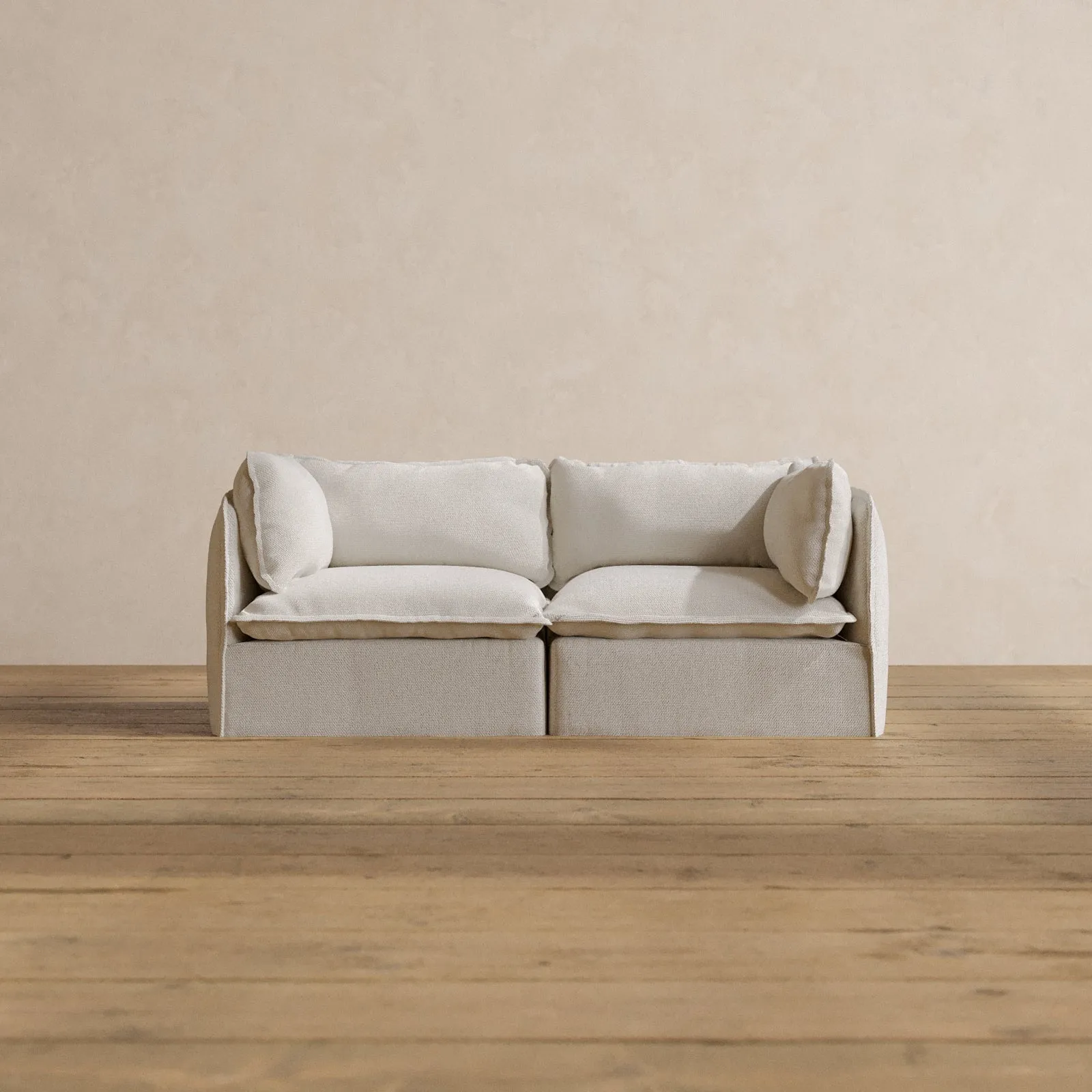 Modular Washable 2-Seater in Powder | Memorix  Seat | Contour Pillow