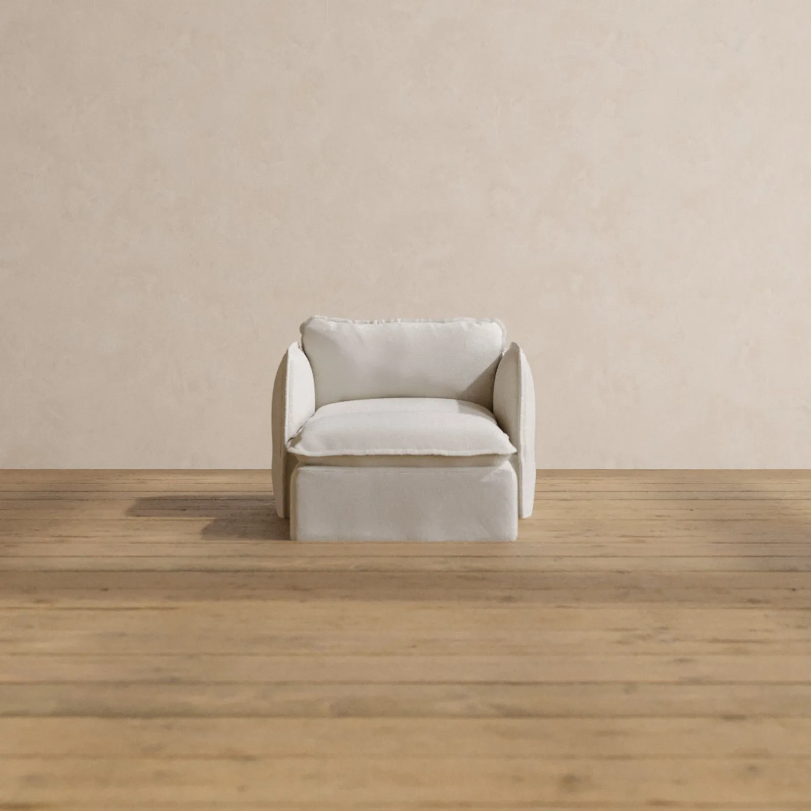 Modular Washable Chaise Armchair in Powder | Memorix  Seat | Contour Pillow