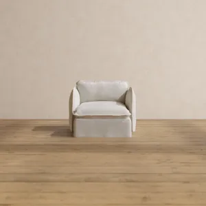 Modular Washable Chaise Armchair in Powder | Memorix  Seat | Contour Pillow