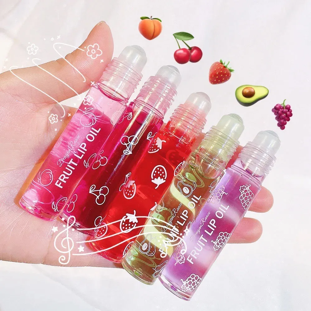 Moisturizing and Hydrating Lip Gloss, Roll-On Nourishing Lip Balm Liquid for Smooth and Soft Lips, Long-Lasting Shine