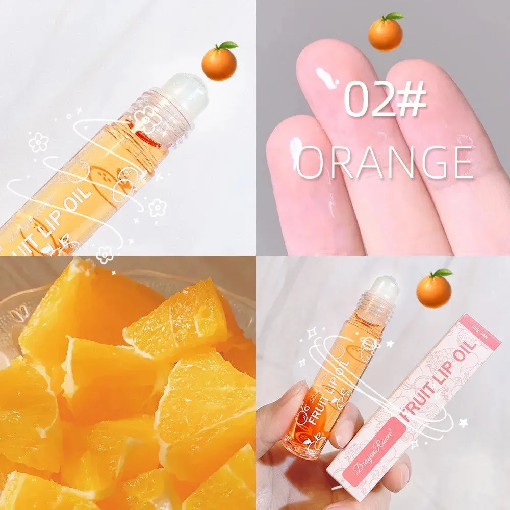 Moisturizing and Hydrating Lip Gloss, Roll-On Nourishing Lip Balm Liquid for Smooth and Soft Lips, Long-Lasting Shine