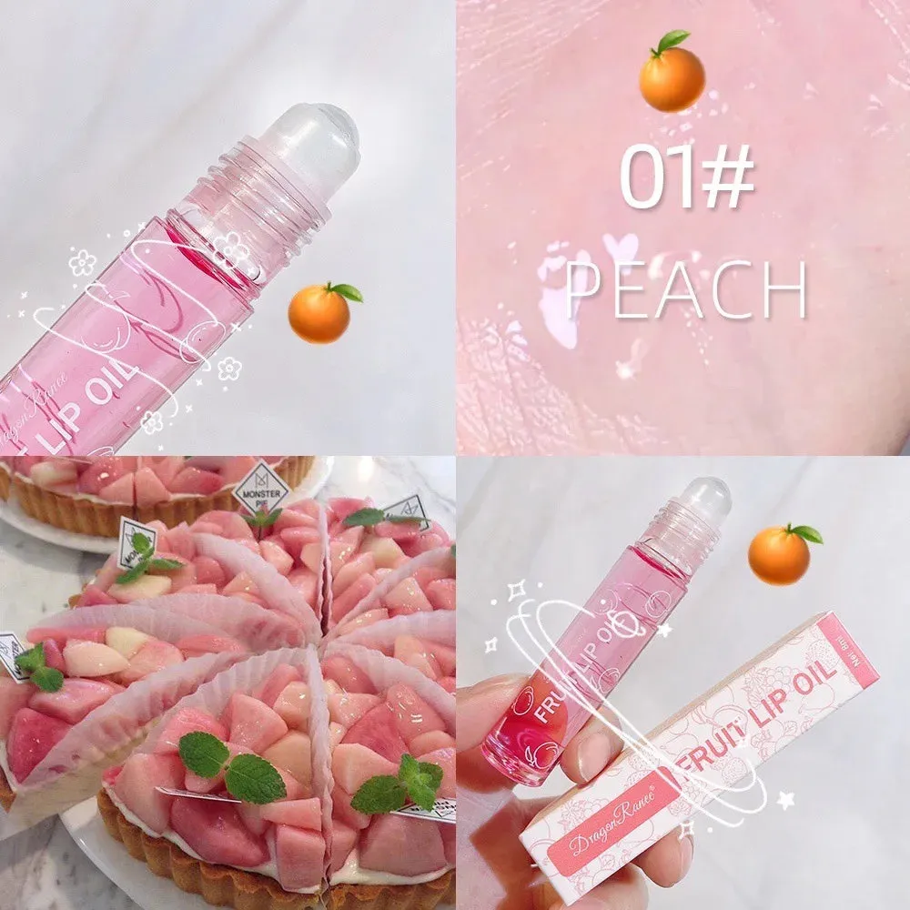 Moisturizing and Hydrating Lip Gloss, Roll-On Nourishing Lip Balm Liquid for Smooth and Soft Lips, Long-Lasting Shine