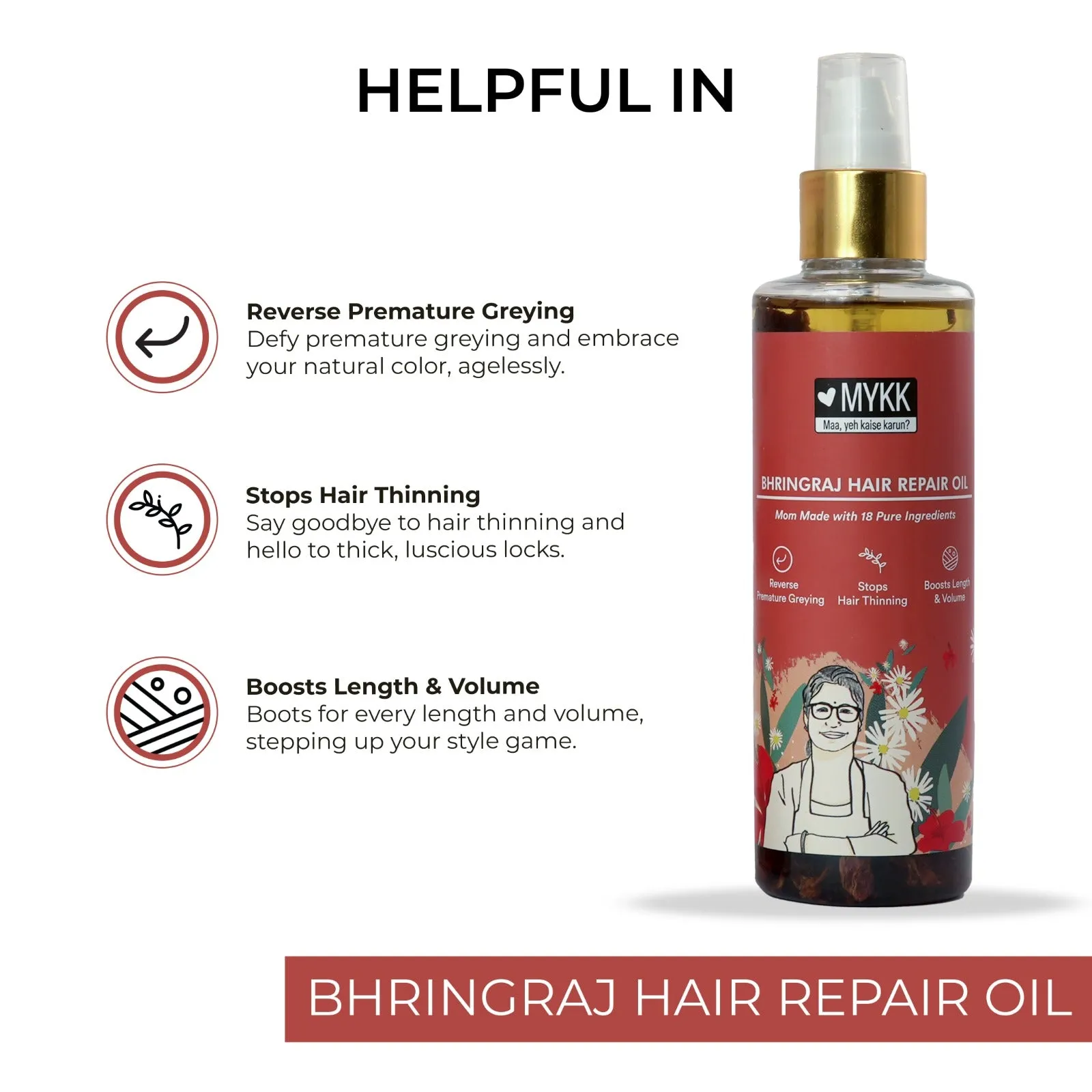 MYKK Bhringraj Hair Repair Oil   Hair Damage Control Cleanser Shampoo
