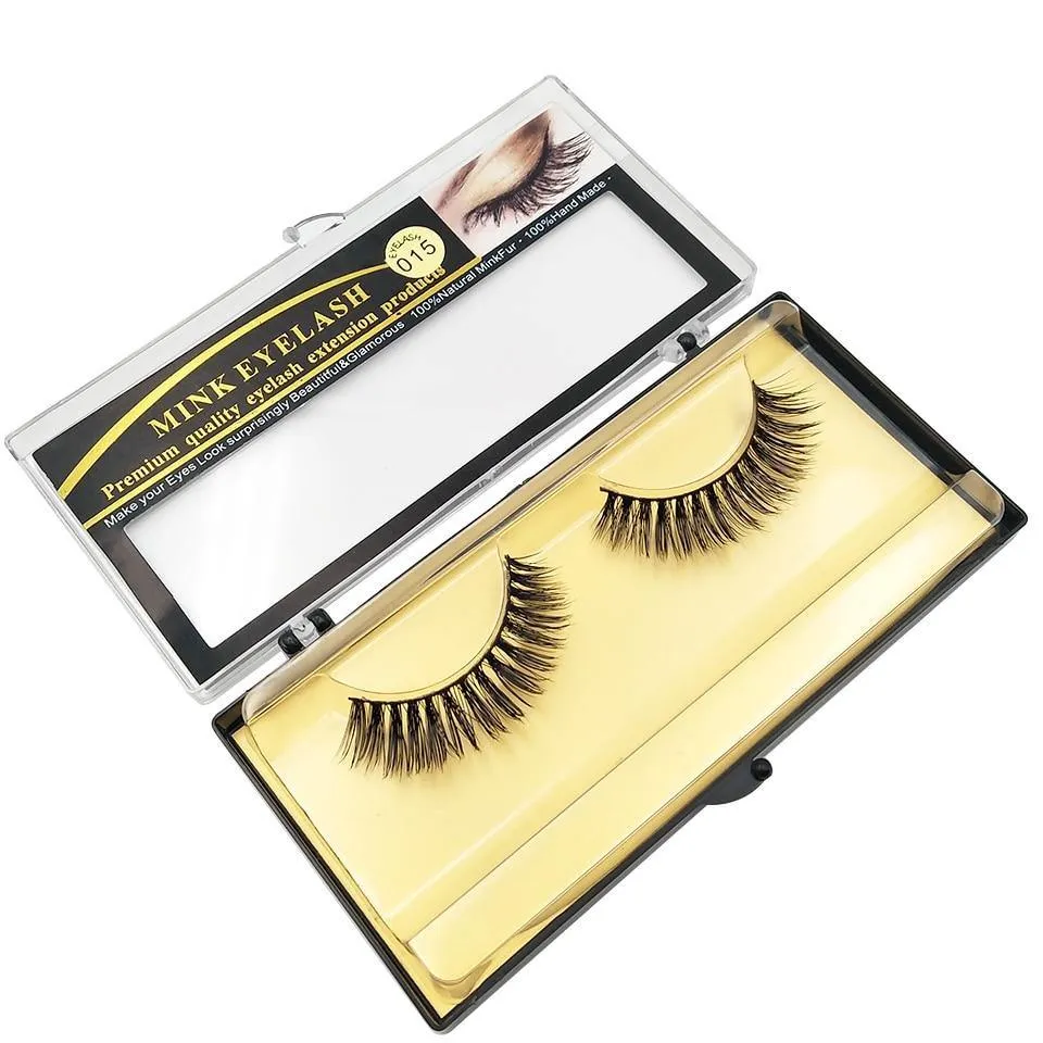 Natural Eyelashes 100%  Lightweight Mink Eyelashes Wispy / Volume Lashes