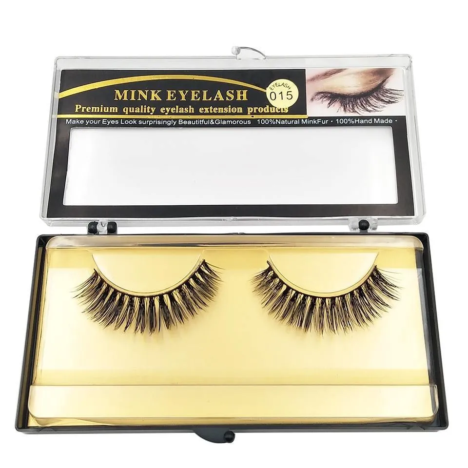 Natural Eyelashes 100%  Lightweight Mink Eyelashes Wispy / Volume Lashes